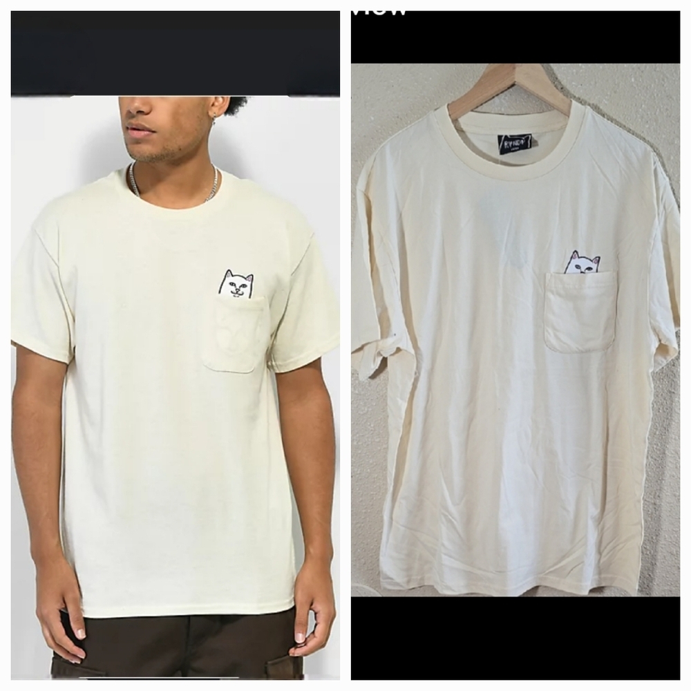 Ripndip Cream Cat Pocket T-Shirt